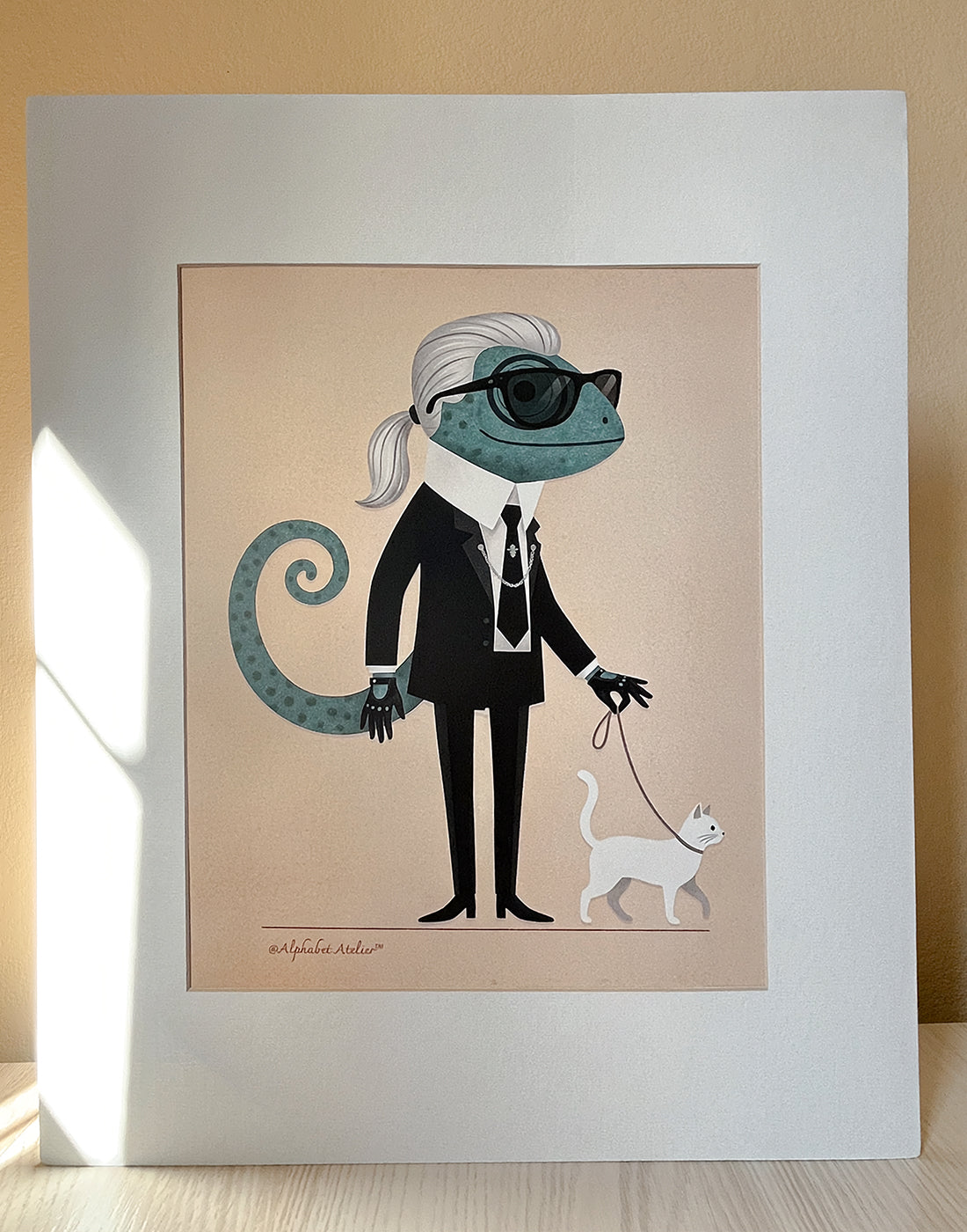 Jean Leon Chameleon — The Lagerfeld Look Art Print