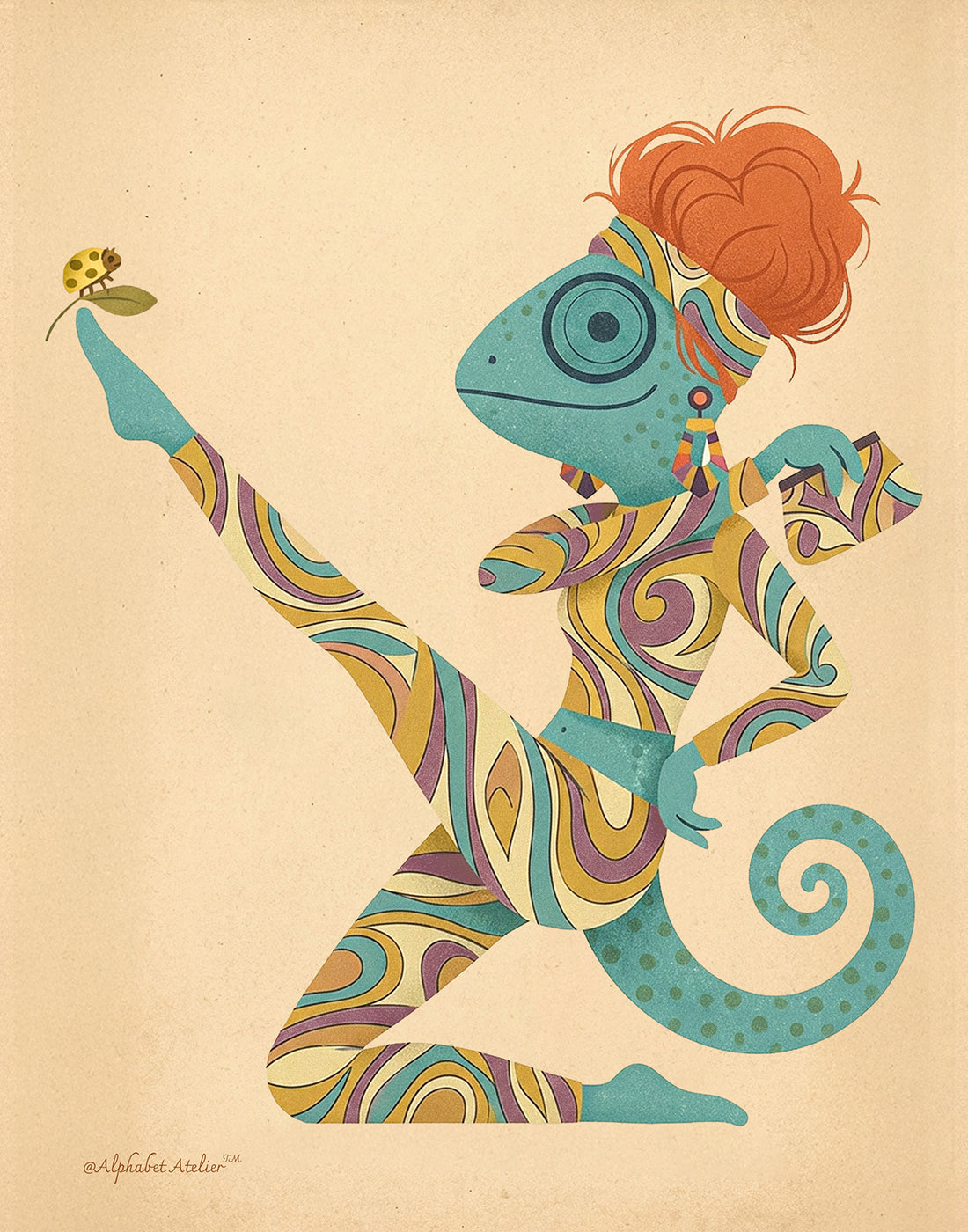 Jean Leon Chameleon — The Emilio Pucci Look Art Print