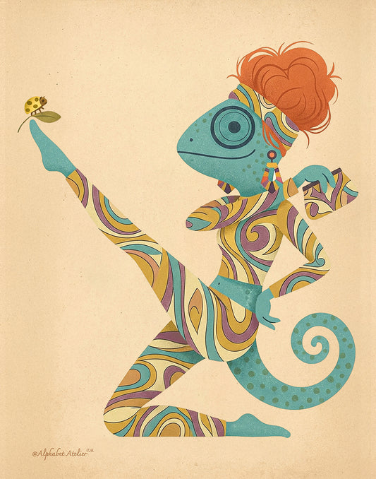 Jean Leon Chameleon — The Emilio Pucci Look Art Print