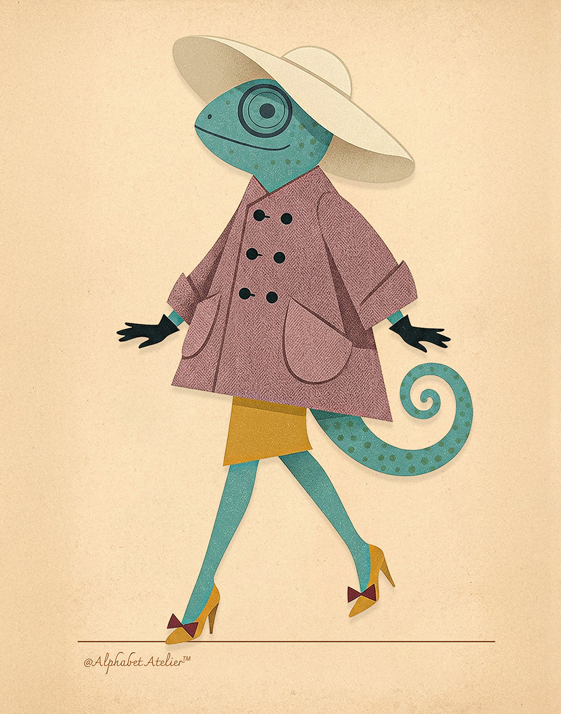 Jean Leon Chameleon — The Yves Saint Laurent Look Art Print