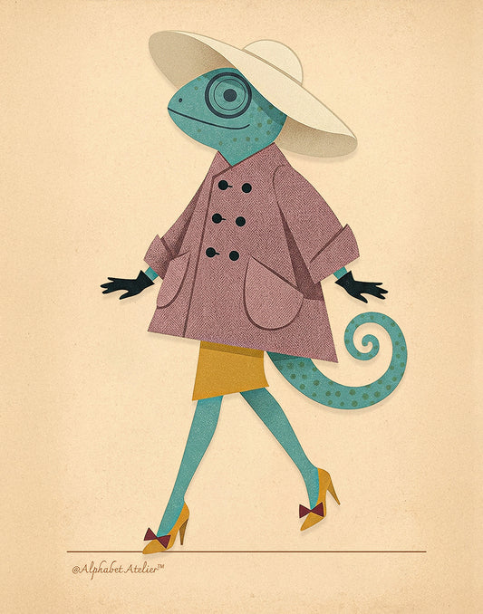 Jean Leon Chameleon — The Yves Saint Laurent Look Art Print
